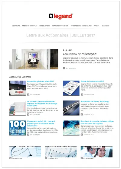 Lettre aux actionnaires Juillet 2017