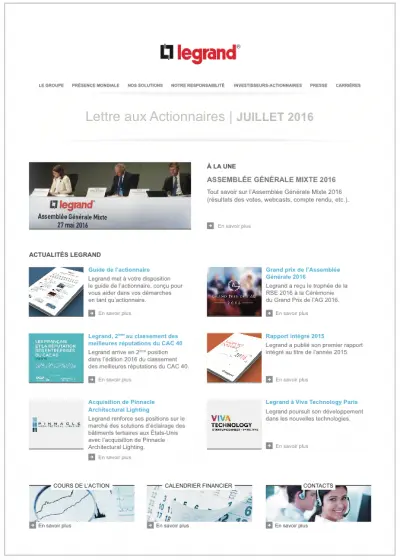 Lettre aux actionnaires Juillet 2016