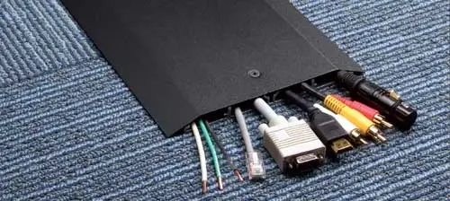 Legrand 053598, Guide-câble de bureau - vertical - passage boîte de sol à  un bloc bureau
